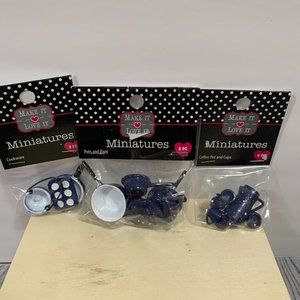 Make It Love It Miniatures Doll House Accessories Cookware Pitcher And More NWT